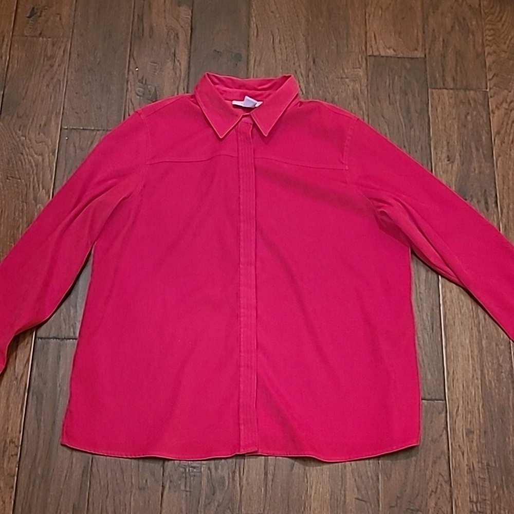 💥3for$12💥 Sag Harbor women's red shacket size 1X